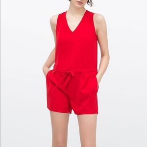 MOVING SALE! Zara Basic tie front romper